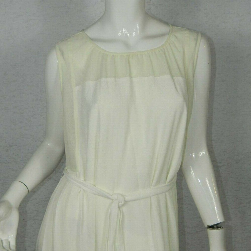 Madewell Maxi Dress White Sheer Panels Medium - Picture 6 of 8